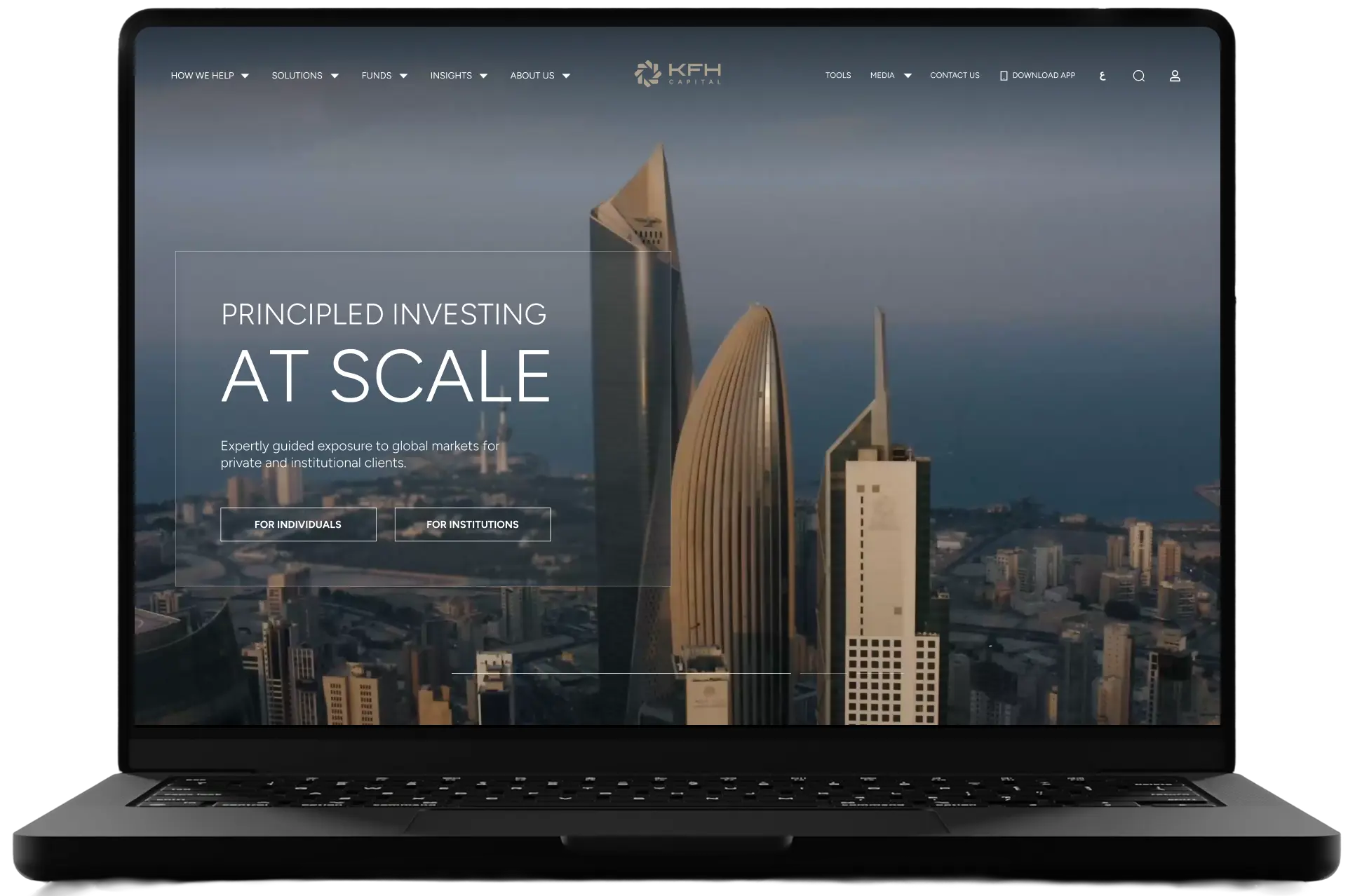 KFH Capital on laptop